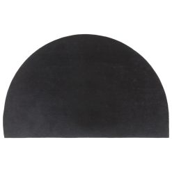 Predpražnik temno siv polokrogel 50x80 cm kokosova vlakna