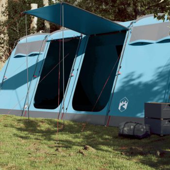 Družinski šotor za 10 oseb moder vodoodporen