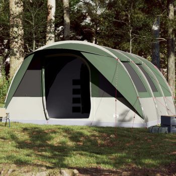 Družinski šotor za 7 oseb zelen vodoodporen