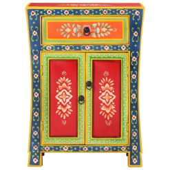 Ročno barvana komoda 54x30x74 cm trden mangov les