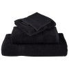 Komplet brisač iz bombaža 6-delni črna 600gsm 100% bombaž