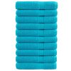 Premium brisače 10 kos turkizna 80x200 cm 600 gsm 100 % bombaž