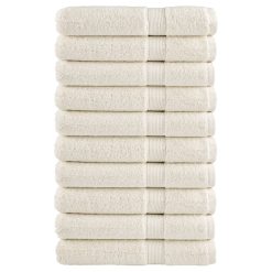 Premium brisače 10 kosov krem 80x200 cm 600 gsm 100 % bombaž