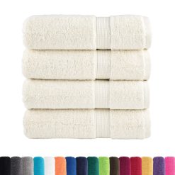 Premium brisače 4 kosi krem 70x140 cm 600 gsm 100 % bombaž