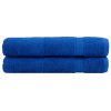 Premium brisače za savno 2 kosa modra 80x200 cm 600 gsm bombaž