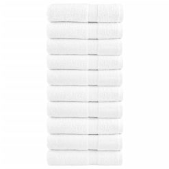 Premium kopalne brisače 10 kosov bela 100x150 cm 600 gsm bombaž