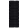 Brisače 10 kos črna 30x30 cm 360 g/m² 100% bombaž