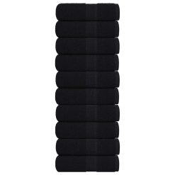 Brisače 10 kos črna 30x30 cm 360 g/m² 100% bombaž