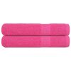 Brisače 2 kos roza 100x200 cm 360 gsm 100% bombaž