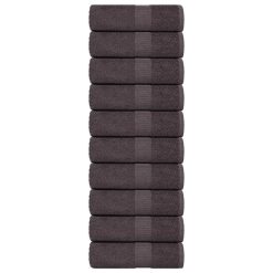 Brisače za goste 10 kos FROGN antracit 30x50 cm 100% bombaž