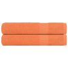 Brisače za savno 2 kos oranžna 80x200 cm 360 g/m² 100% bombaž