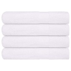 Brisače za savno 4 kos bela 80x200 cm 360 g/m² 100% bombaž