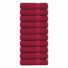 Brisače za tuširanje 10 kos bordo 70x140cm 360 g/m² 100% bombaž