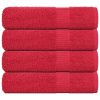 Brisače za tuširanje 4 kos rdeča 70x140 cm 360 g/m² 100% bombaž