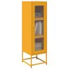 Highboard Gorčično rumena 36x39x123 cm Hladno valjano jeklo
