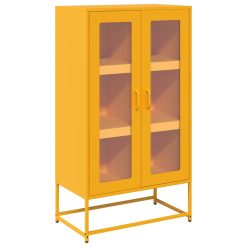 Highboard Gorčično rumena 68x39x123 cm Jeklo