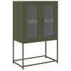 Highboard Olive Green 68x39x107 cm Jeklo