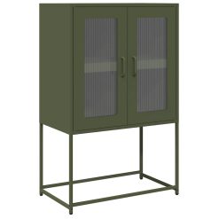 Highboard Olive Green 68x39x107 cm Jeklo
