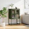 Highboard Olive Green 68x39x107 cm Jeklo