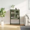 Highboard Olive Green 68x39x107 cm Jeklo
