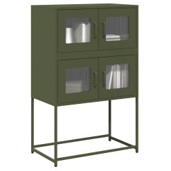 Highboard Olive Green 68x39x107 cm Jeklo
