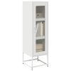 Highboard White 36x39x123 cm Hladno valjano jeklo