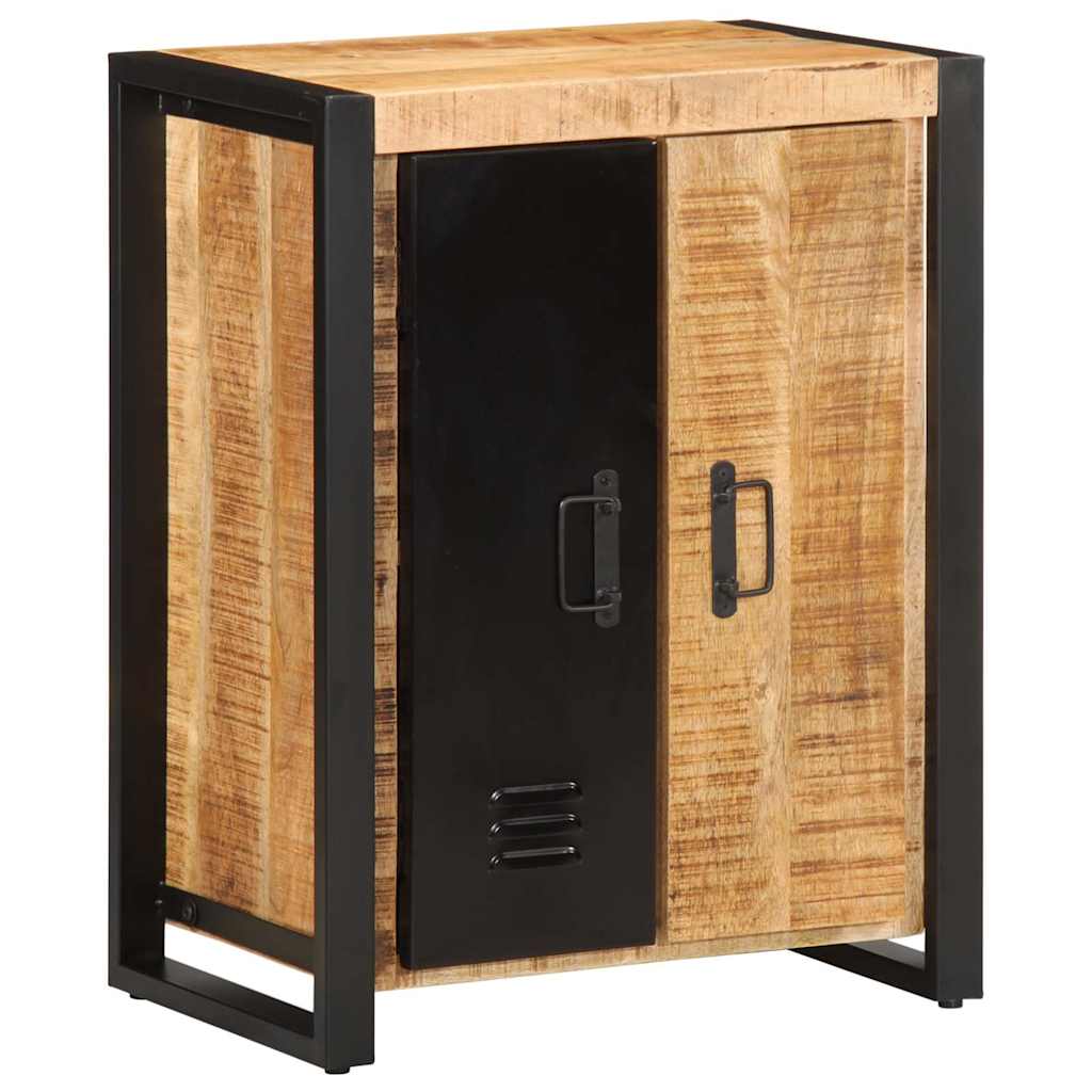 Komoda 55x35x70 cm trden robusten mangov les in kovina