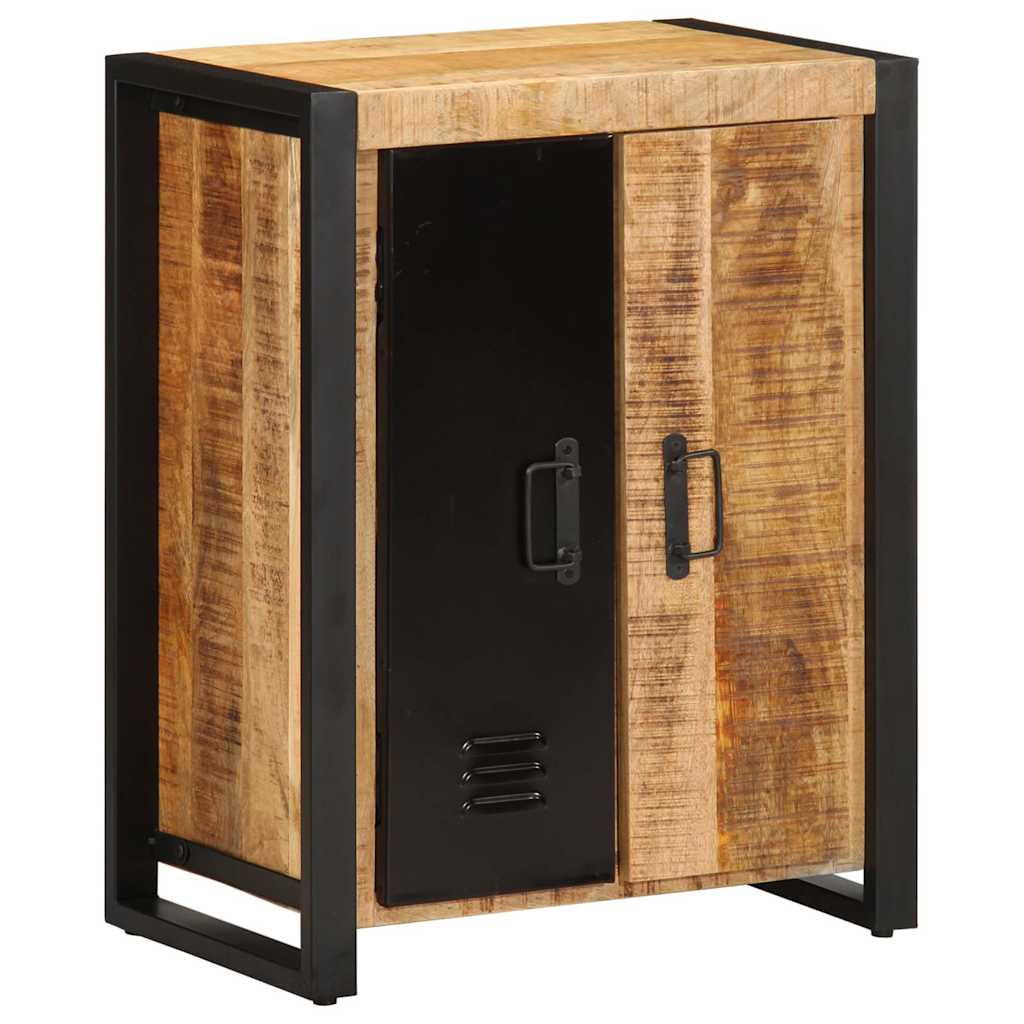 Komoda 55x35x70 cm trden robusten mangov les in kovina