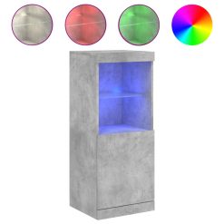 Komoda z LED lučkami betonsko siva 41x37x100 cm