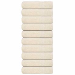 Kopalne brisače 10 kos krem 100x150 cm 360 gsm 100% bombaž