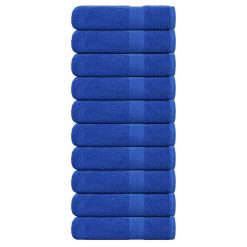 Kopalne brisače 10 kos modra 100x150 cm 360 g/m² 100% bombaž