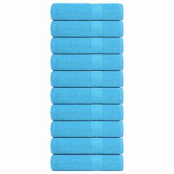 Kopalne brisače 10 kos turkizna 100x150 cm 360 gsm 100% bombaž