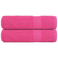 Kopalne brisače 2 kos roza 100x150 cm 360 g/m² 100% bombaž
