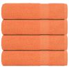Kopalne brisače 4 kos oranžna 100x150 cm 360 g/m² 100% bombaž