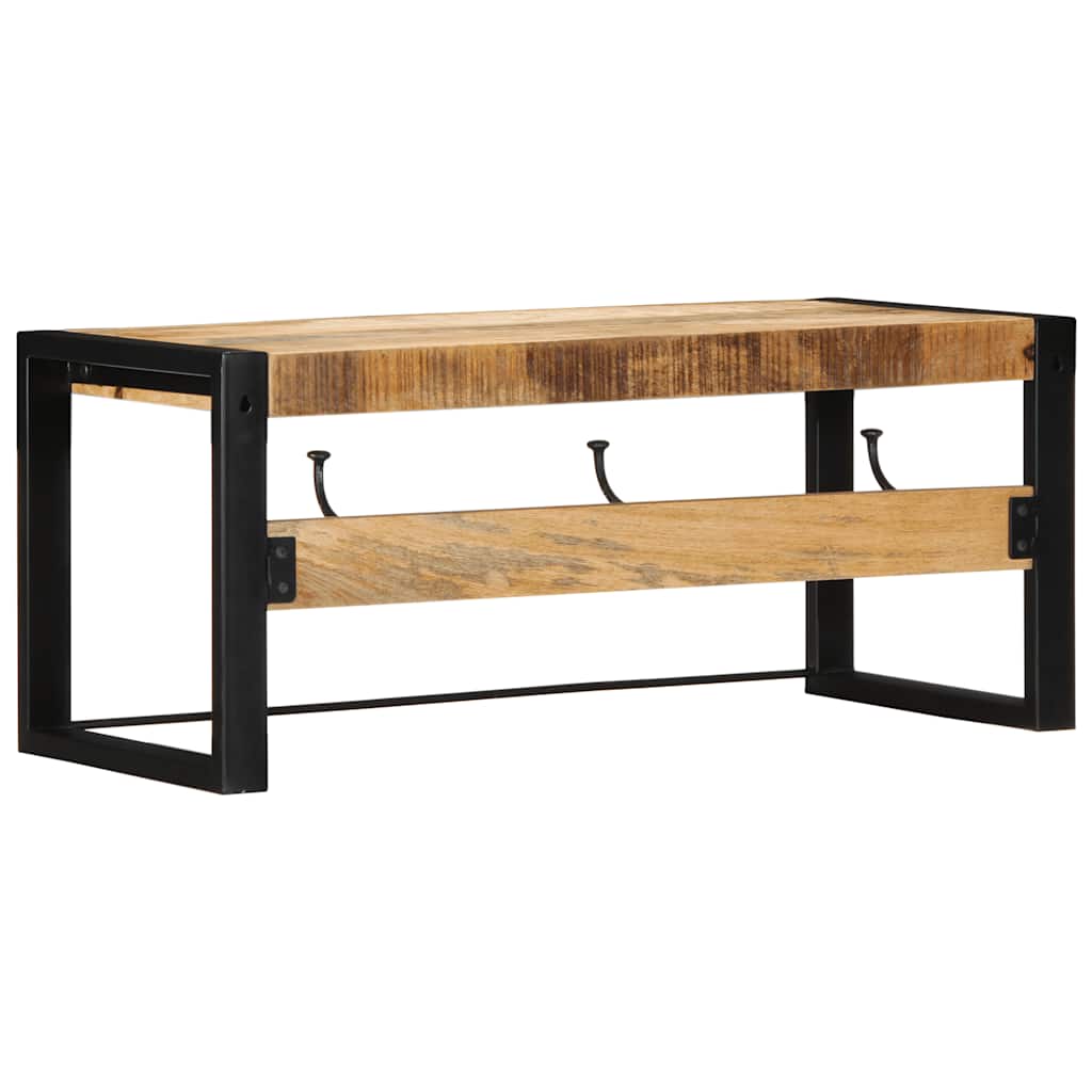 Plaščni obešalnik 80x35x35 cm Masivni neobdelan les Mango