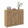 Sideboard artisian hrast 91x28x75 cm konstruiran les