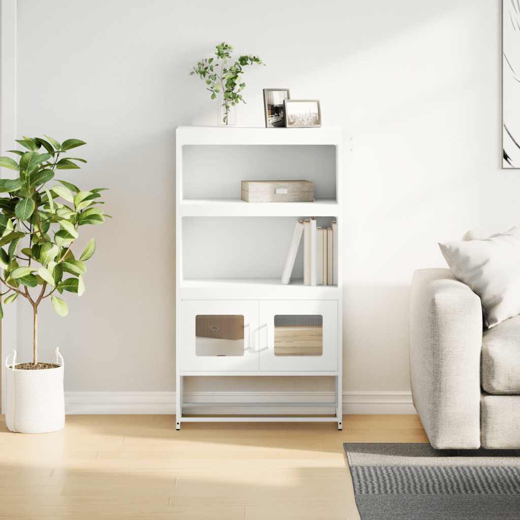 Visoka deska Bela 68x39x123 cm Jeklo