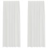 Voile zavese z rod žepi 2 kosa bela
