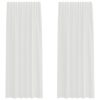 Voile zavese z rod žepi 2 kosa bela