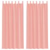 Voile zavese z rod žepi 2 kosa roza