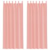 Voile zavese z rod žepi 2 kosa roza