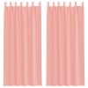 Voile zavese z rod žepi 2 kosa roza