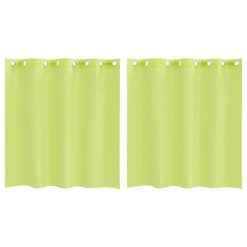 Voile zavese z vponkami 2 kosa Apple Green 140x140 cm