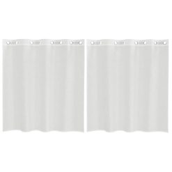 Voile zavese z vponkami 2 kosa bela