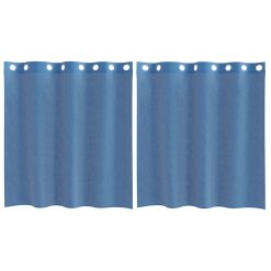 Voile zavese z vponkami 2 kosa kraljevsko modra