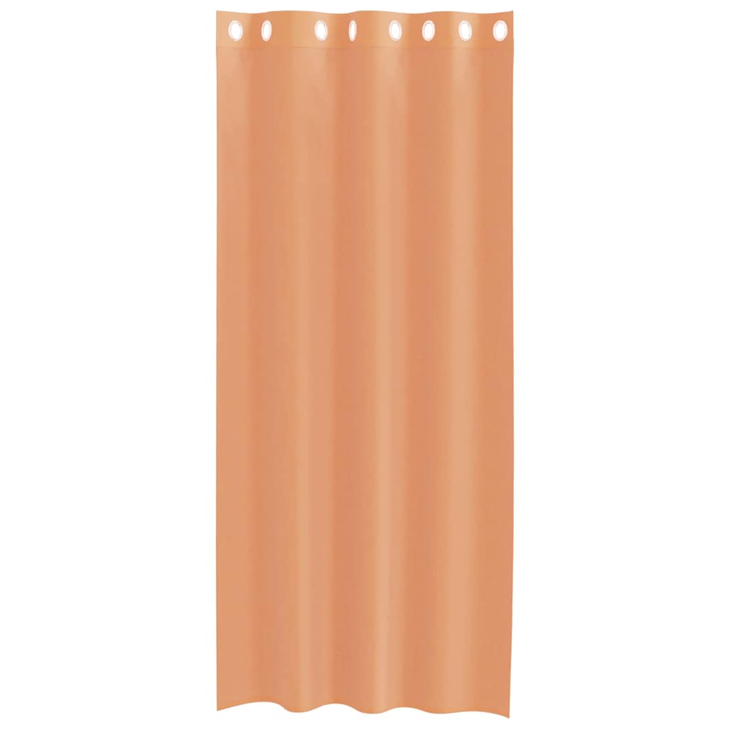 Voile zavese z vponkami 2 kosa terakota