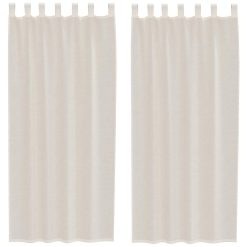 Voile zavese z zavihkom Top 2 kosa krem