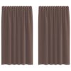 Voile zavese z zavihkom Top 2 kosa rjava