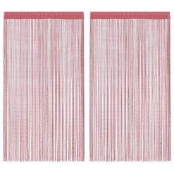 Zavese iz nitk 2 kosa 140x250 cm roza barve