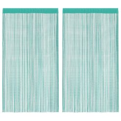 Zavese iz nitk 2 kosa 140x250 cm turkizne barve